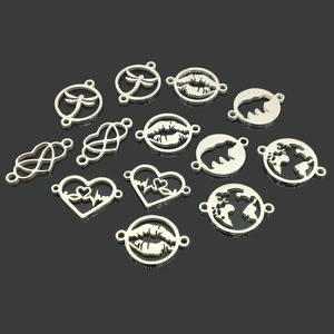 Colgante de Acero Inoxidable de <span class=keywords><strong>Dos</strong></span> Agujeros, Colgante Pulido de Alta Calidad para Hacer Joyas, Pulseras y Collares - Product Image 3