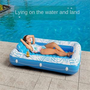 Matelas et lit flottant gonflable en PVC en forme <span class=keywords><strong>de</strong></span> feuille d'érable pour usage extérieur/intérieur, maison et complexe hôtelier, pour la natation, le bronzage et le <span class=keywords><strong>bain</strong></span> <span class=keywords><strong>de</strong></span> <span class=keywords><strong>soleil</strong></span> - Product Image 2
