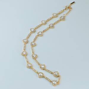 Vefiery Jewelry Mixed Style CZ Tennis Necklaces Gold & Silver Plated Stainless Steel Multicolor Stone Adjustable <b>Chain</b> Necklaces - Product Image 3