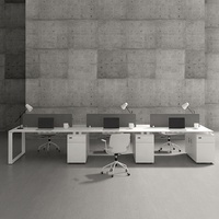 Bureau de bureau de bureau de poste de travail de Table de poste de travail de conception moderne pour 2 4 6 personnes