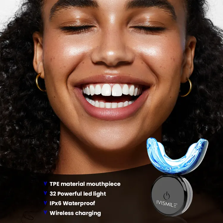 IVISMILE Wholesale Ce Approved Wireless Home Teeth Whitening Led Kits Wireless Tooth Whitening Kit Professional Private Logo