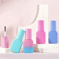 Nouvelle Arrivée 2026 – Bouteille en Verre Plat de Luxe 12ml 13ml pour Vernis à Ongles et Gel UV avec Bouchon et Pinceau – Fabrication OEM/ODM, Marque Privée, Stock Disponible
