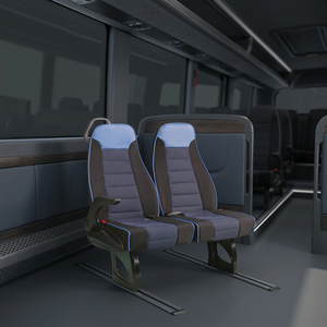 Sièges de minibus certifiés ISO9001, économiques et optimisés pour la sécurité, accessoires de bus de qualité supérieure pour applications de transport public - Product Image 2