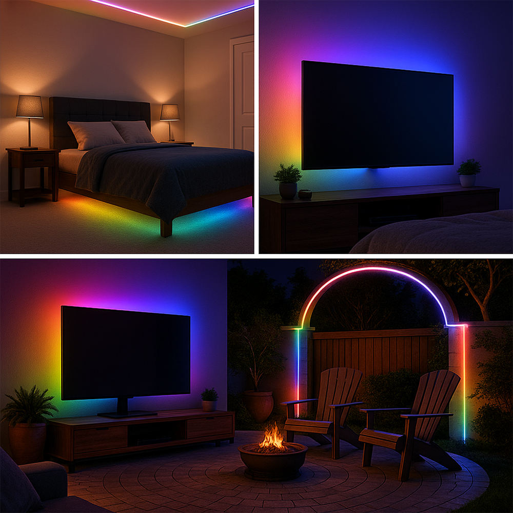 Remote Control Scenes Timer DC 24V Cuttable Every Meter Indoor Outdoor Sign Lighting 24V Addressable COB Neon Flex Kit