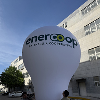 Ballon gonflable en forme d'ampoule avec logo personnalisé, en matériau Oxford/PVC, imperméable, pour la publicité