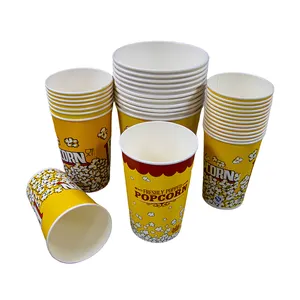Kingwin Custom Wholesale Cheap Disposable Pop Corn Packaging Classic Party Food Grade Popcorn Box