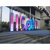 Écran LED de location haute fréquence de rafraîchissement 7680 Hz P3.91, panneau mural vidéo LED modulaire 500 x 1000 pour fond de scène, mariages, événements religieux