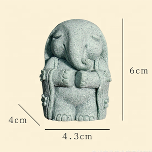 Zen <span class=keywords><strong>Jardin</strong></span> Décor <span class=keywords><strong>Japonais</strong></span> Vert Grès Moine Figurine Fish Tank Aquarium Bonsaï Micro Bouddha Thé Pet Décoration - Product Image 3