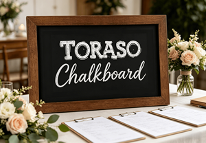 Tableau magnétique en bois de noyer rustique Addreen, tableau noir suspendu pour mariage, cuisine, bar, restaurant, menu, <span class=keywords><strong>décoration</strong></span> - Product Image 2