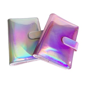 De A6 holográfica de la PU planificador con 6 anillos de presupuesto Binder suministros de oficina con hebilla CUBIERTA DE LA Notebook de A5 a6 Binder - Product Image 3