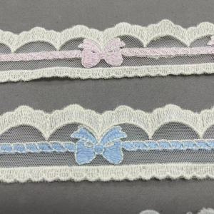 ZSY 1.5 inci putih 100% warna murni kecil ikatan simpul Guipure renda Trim katun bordir garmen membuat jala renda - Product Image 3