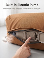 Canapé double gonflable automatique d'extérieur Jiawei avec pompe intégrée et housse en tissu, design pliable