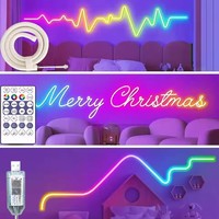 IP67 Étanche 360 Degrés Rond Réticulé LED Bande 5V WS2812B WS2811 Smart RGB Adressable Néon Flexible Silicone Lumière