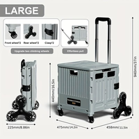 Chariot de courses pliable, chariot utilitaire, chariot de rangement pliable, chariot pliant d'extérieur, chariot de rangement portable