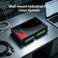 Ordenador Industrial de Montaje en Pared con Precio Mayorista, PC Integrado sin Ventilador para Linux, 2 LAN, RS485, CAN, Automatización de Edificios, China