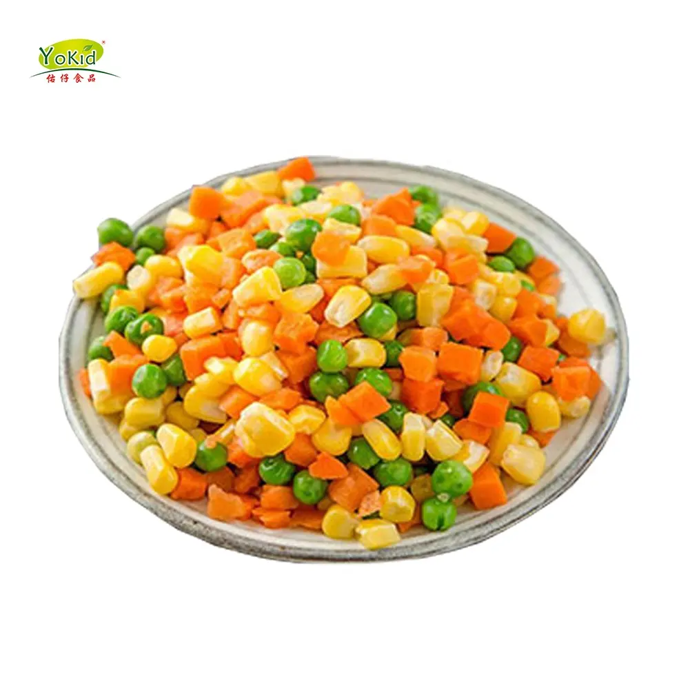Mixed Vegetables Wholesale Distribute IQF Frozen Mixed Vegetable Carrot Green Pea Green Bean Sweet Corn