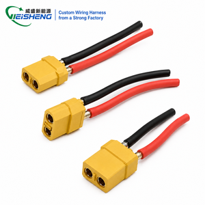 Connecteur Jaune de Puissance PA pour Batterie, Faisceau de Câblage Mâle-Femelle, Adaptateur Automobile IP65 à Contact en Cuivre XT30 XT60 XT90 Personnalisé - Product Image 1