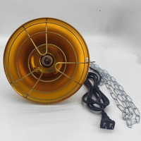 Cubierta de Lámpara de Aleación de Aluminio Dorada de Alta Eficiencia para Calefacción de Conejos, Modelo LZBS-300 de 1 kg, 1 Año de Garantía