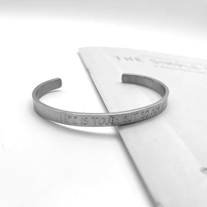 Pulsera inspiradora con letras en inglés, plata tibetana, regalo para mujer, joyería YM-0318 - Product Image 2