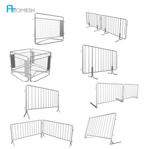 מחסומי דרך זמניים מנירוסטה של AEOMESH גואנגדונג, מחסומי תנועה מתחברים, גדרות בטיחות חיצוניות, ידידותיות לסביבה - Product Image 4