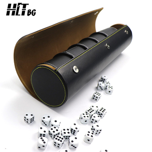 ערכת משחק שולחן מעור דגם HLT דלוקס, 5 כוסות מרופדות לבד, מארז מגנטי, קוביות 16 מ\"מ, למסיבות, סיטונאי מהמפעל - Product Image 6