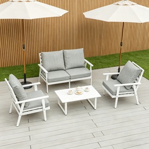 Juego de Sofás de Aluminio para Exteriores, Moderno y Económico, Muebles Minimalistas para Patio con Cojines para Terraza, Patio y Hotel, Venta Directa de Fábrica - Product Image 5