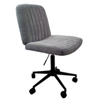 Chaise de bureau ergonomique moderne sans accoudoirs avec design large et confortable, hauteur réglable, pivotante, en tissu, pour usage scolaire et hospitalier
