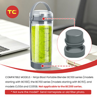 Couvre-lame et capuchon de récipient 2-en-1 compatibles avec le mixeur portable Ninjaa Blast BC100 BC151, personnalisation disponible