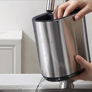 Stainless Steel Small Soap and Sponge Holder Sink Organizer Caddy Quick Dry Countertop <strong>Tidy</strong> Utensil Holder <strong>Kitchen</strong> - Product Image 3