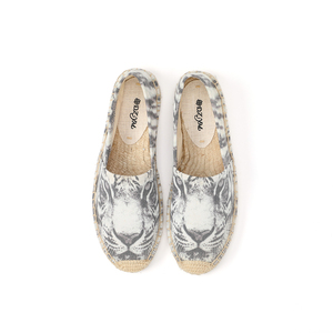 Classic Tiger Head Embroidery <strong>Canvas</strong> <strong>Espadrilles</strong> - Low Price Summer Casual Flat Shoes for Men and Women Fashion - Product Image 2