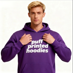 Männer Custom 3d Puff Printed Hoodies 500gsm Hersteller 500 gsm Streetwear Hohe Qualität - Product Image 1