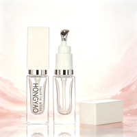 Flacon carré en verre premium 6-8 ml pour brillant à lèvres avec applicateur en alliage de zinc, emballage cosmétique pour huile essentielle à lèvres, personnalisation OEM couleur et logo