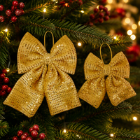 Accessoires de Noël faits à la main, nœuds décoratifs à paillettes pour la décoration de la maison et les fêtes