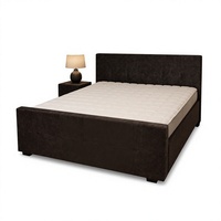 Ensemble de lit moderne européen avec sommier tapissé en tissu, base de lit continentale avec tête de lit capitonnée / sommier sur mesure pour hôtel
