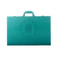 Ensemble de jeu de backgammon de luxe fait main en cuir gaufré crocodile multicolore de haute qualité, idéal comme cadeau