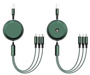 สายชาร์จโปรโมชั่นแบบ3 in 1 3A พับเก็บได้ชาร์จเร็วสายข้อมูลสามหัว USB สำหรับโทรศัพท์ /type c/android - Product Image 6