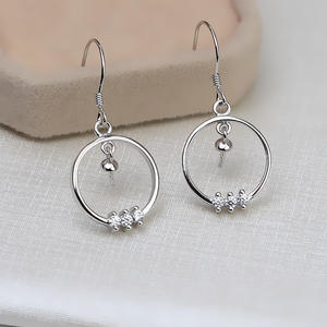 Porte-accessoires en argent Mabei S925 avec perle, pendentif de 11,7 mm, crochet d'oreille, fermoir de bijoux vide à faire soi-même, modèle 5504 - Product Image 1