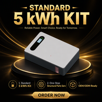 Kit de stockage d'énergie résidentiel modulaire 5 kWh, boîtier en tôle, composants structurels complets, batteries à cellules prismatiques