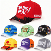 Gorra de Béisbol con Bordado de Eslogan, Dos Tonos, 5 Paneles, Gorra de Béisbol de Algodón con Visera de Bloques de Color