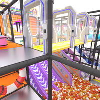 Parc de trampolines intérieur pour enfants avec aménagement de sécurité personnalisé, installations multi-activités pour centres de divertissement