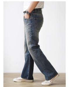 Pantalones de Trabajo de Corte <span class=keywords><strong>Bootcut</strong></span> Relajados de Peso Medio Bufa, Jeans de <span class=keywords><strong>Vaquero</strong></span> de Corte <span class=keywords><strong>Bootcut</strong></span> Lavados Vintage al por Mayor - Product Image 5