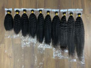 Extensions de cheveux Kinky Straight couleur naturelle 12A, 12-30 pouces - Product Image 2