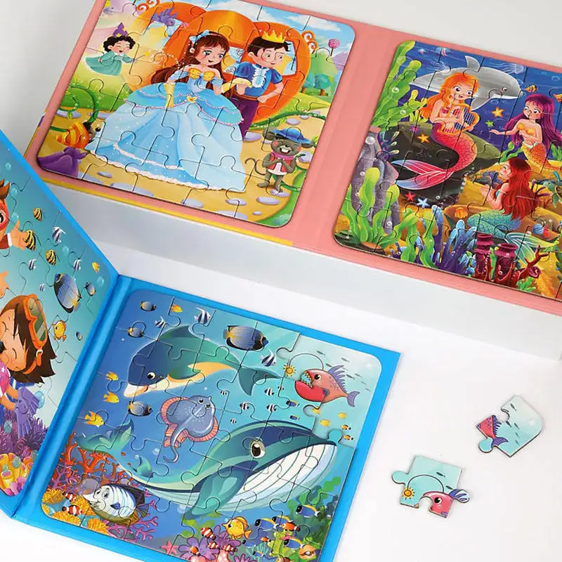 Casse-tête magnétique personnalisé pour enfants Cognition Matching Early Educational Board Jigsaw Puzzles Préscolaire Jouets d'apprentissage