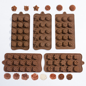 Stampi in Silicone <span class=keywords><strong>per</strong></span> cioccolato di grado alimentare No-stick caramella di cottura e burro stampo con forma diversa biscotto Mini torta di natale - Product Image 4