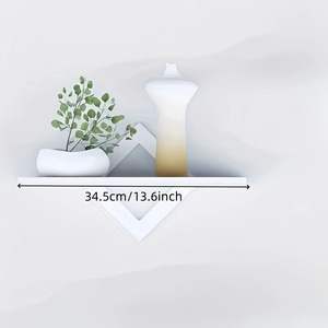 حمام غرفة نوم على الطراز البسيط لغرفة المعيشة من 3 رف أسود جداري من النباتات الخشبية - Product Image 4