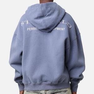 Sudadera con Capucha Oversize de Alta Calidad Estilo Y2K Hip-Hop, con Estampado Vintage Lavado y Parches, Cremallera y Logo Casual - Product Image 4