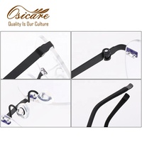 Lunettes de vue tendance de haute qualité pour hommes, montures optiques de luxe américaines sans monture en titane, vente en gros