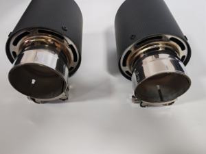 Универсальный 101 мм Свернутый Край из углеродного волокна глушитель наконечники выхлопной трубы Аксессуары для выхлопной трубы - Product Image 4