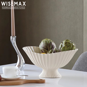 WISEMAX mobili per la <span class=keywords><strong>casa</strong></span> moderna decorazione d'interni ciotola a forma di arte opere economiche in ceramica bianco tavolo da pranzo decorazione per soggiorno - Product Image 2
