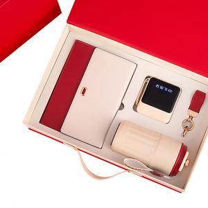 Ensemble de carnet A5 de luxe personnalisable 4-en-1 avec bloc-notes à pages épaisses, batterie externe, porte-clés en acier inoxydable, pour Thanksgiving et la Saint-Valentin - Product Image 4